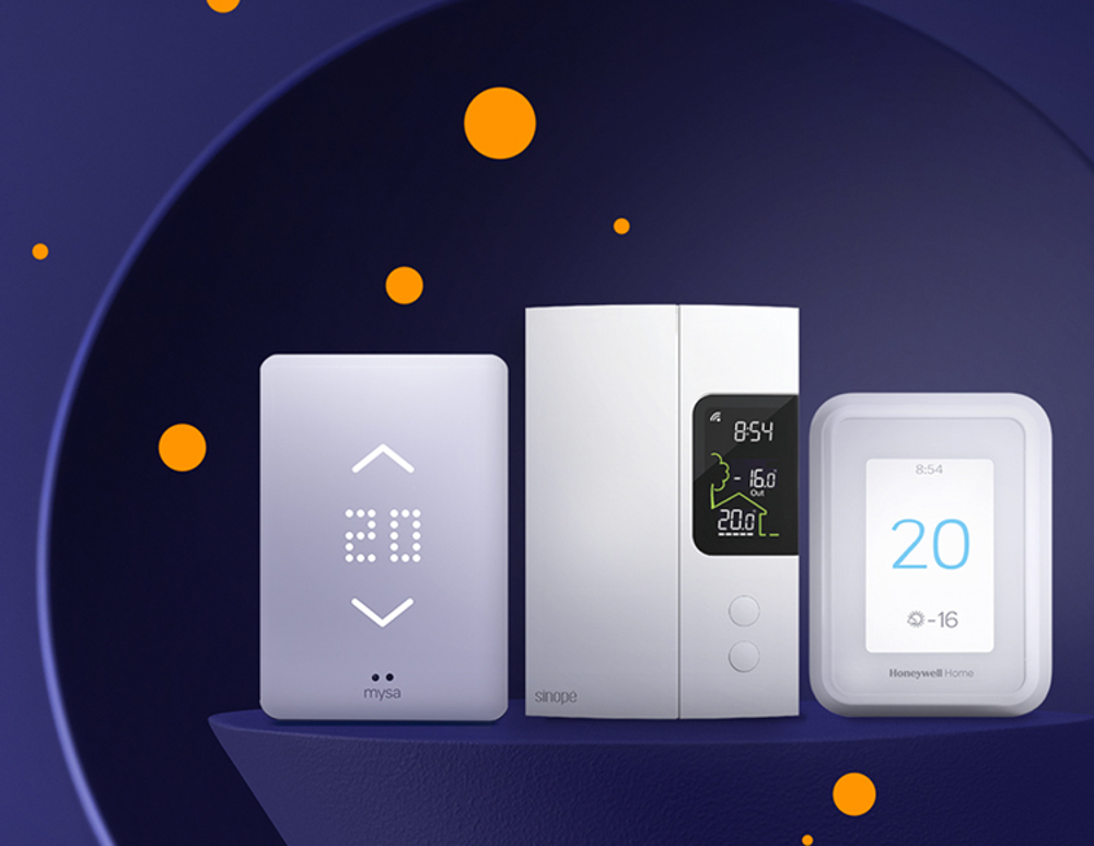 Les thermostats Mysa, Sinopé et Honeywell, compatibles avec Hilo